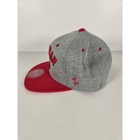 Zephyr Indy Car Cap Hat Gray Red Snapback Flat Bill‎ Indycar Embroidered New - Picture 3 of 8